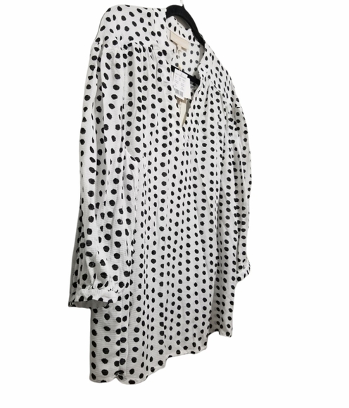 New. NWT Grand Greene ,Polka Dot Blouse, Colors: Black and white, Size XL - Picture 4 of 13